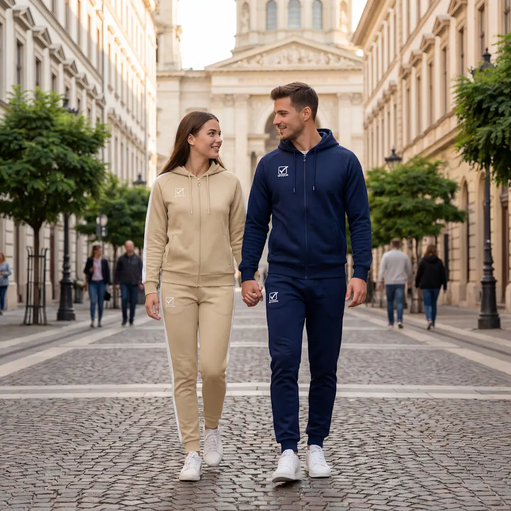 TERRY BAND Uniszex melegítőnadrág – Khaki / Fekete csík 7