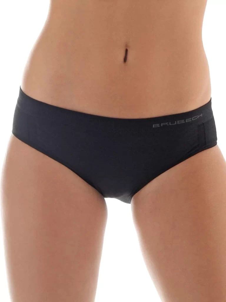COMFORT WOOL Női merinó gyapjú hipster bugyi - Fekete