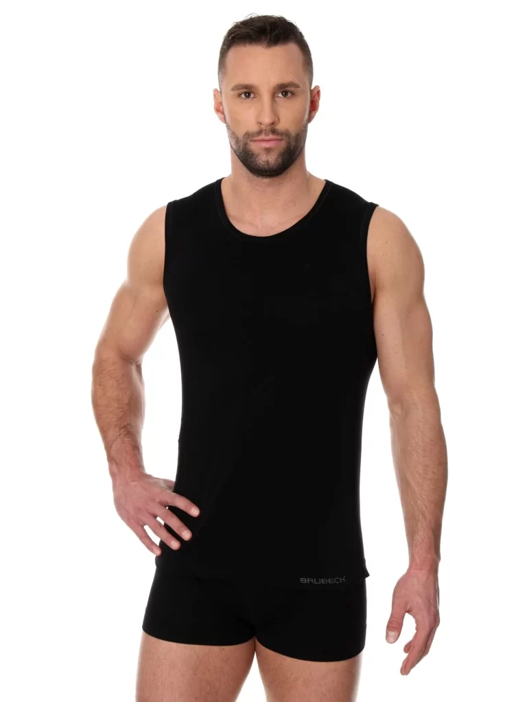 COMFORT COTTON Férfi ujjatlan póló - Fekete