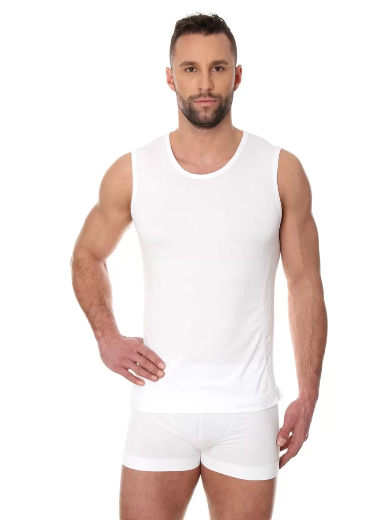 COMFORT COTTON Férfi ujjatlan póló - Fehér