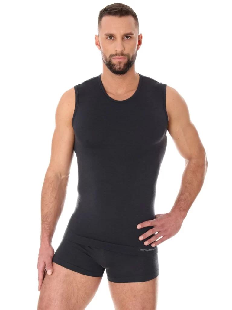 COMFORT WOOL Férfi gyapjú ujjatlan trikó - Grafit