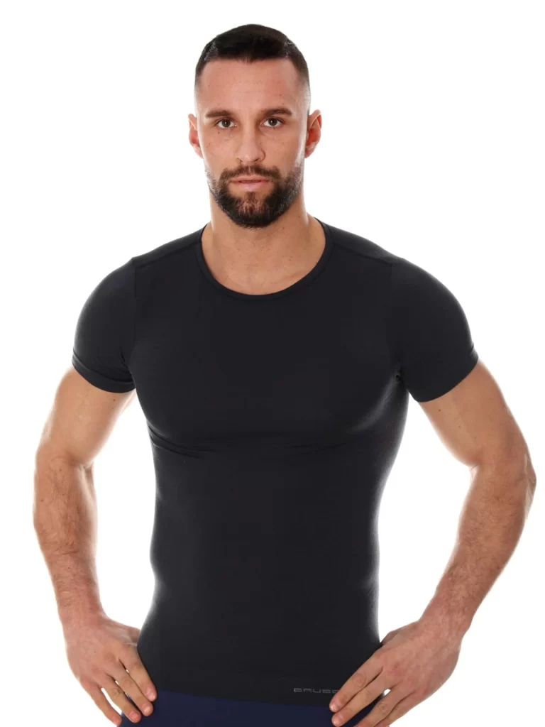COMFORT WOOL Férfi rövid ujjú gyapjú póló - Grafit