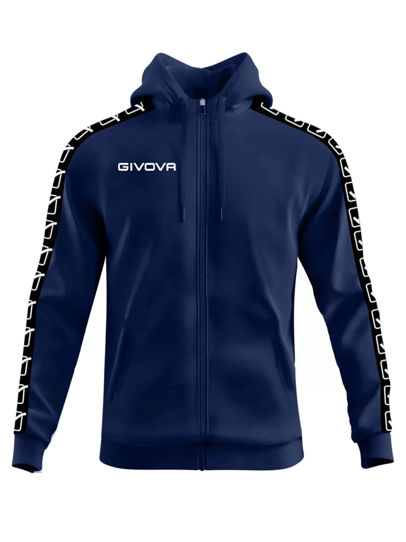 FELPA FULL ZIP BAND Uniszex cipzáras kapucnis pulóver - Sötétkék - Image 3