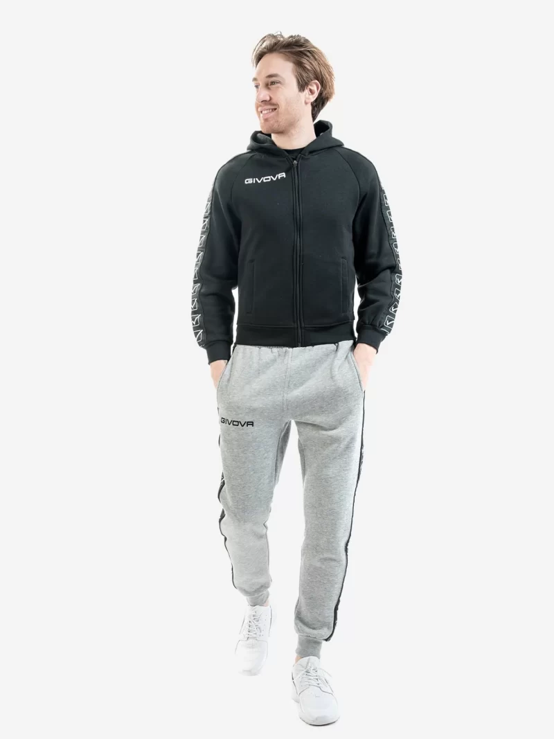 FELPA FULL ZIP BAND Uniszex cipzáras kapucnis pulóver - Fekete - Image 2