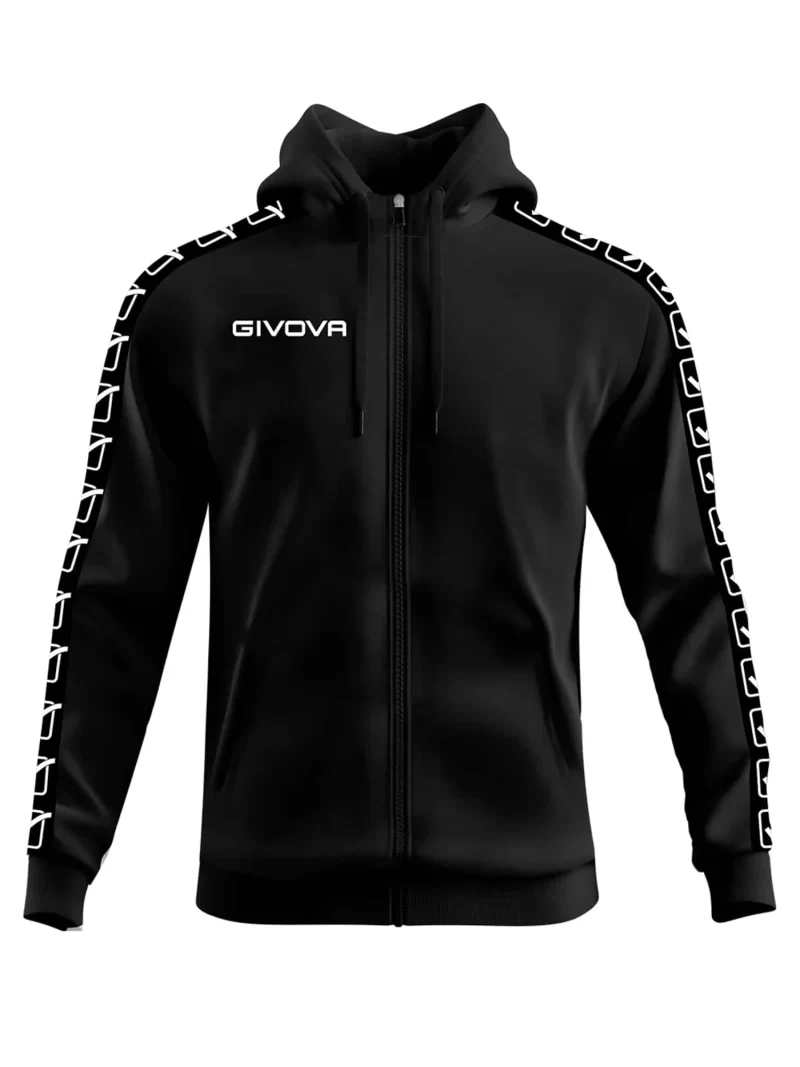 FELPA FULL ZIP BAND Uniszex cipzáras kapucnis pulóver - Fekete - Image 3
