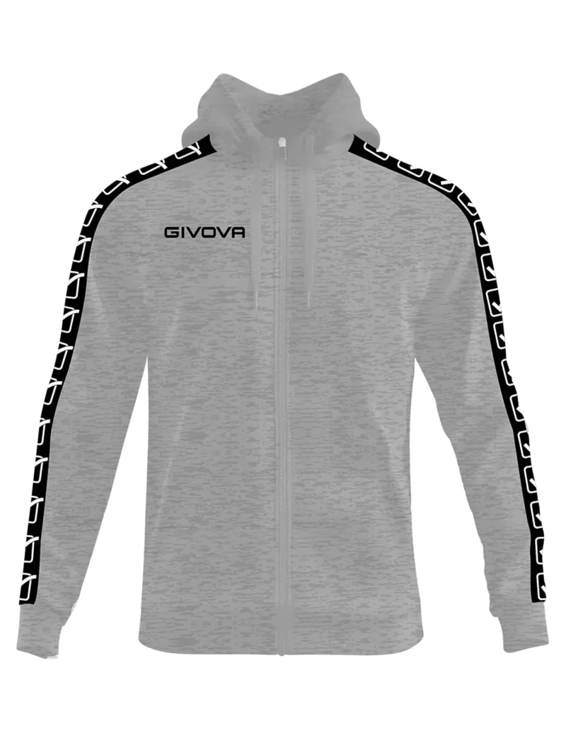 FELPA FULL ZIP BAND Uniszex cipzáras kapucnis pulóver - Szürke - Image 3