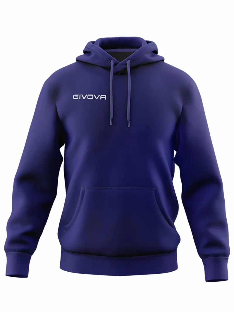 FELPA CON CAPPUCCIO Uniszex belebújós kapucnis pulóver - Sötétkék - Image 6