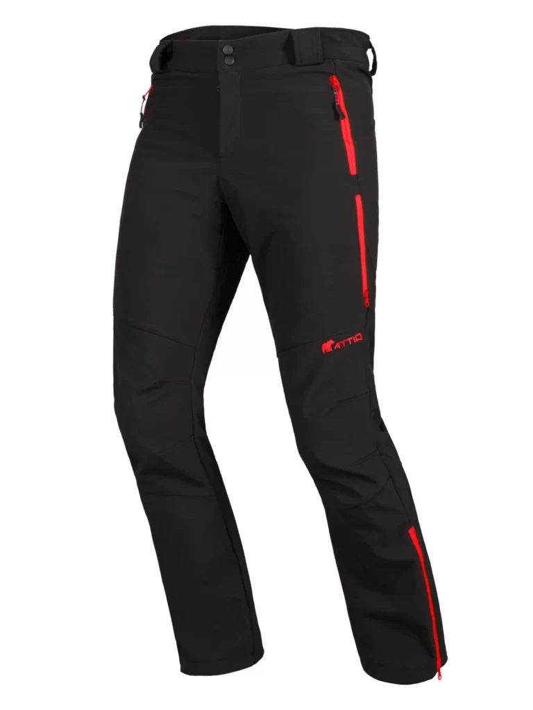 SOFTSHELL OUTDOOR Férfi vízálló nadrág - Fekete / Piros
