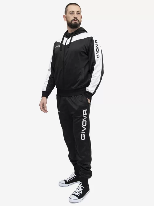 TUTA ROMA POLARFLEECE Uniszex melegítő szett - Fekete / Fehér