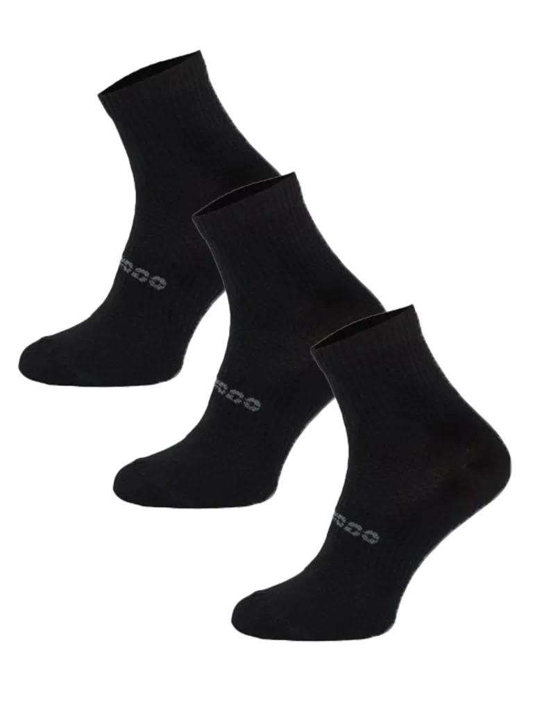 RUN PERFORMANCE Cotton bokazokni 3-as csomag - Fekete