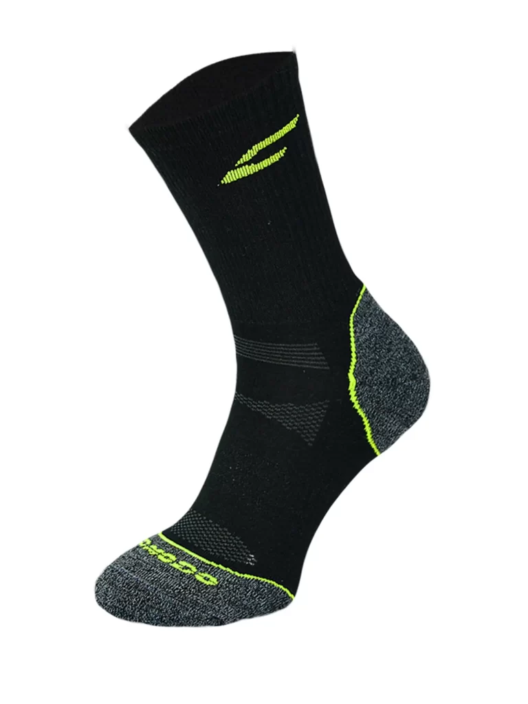 TREKKING OUTDOOR Bambusz +Polycolon túrazokni - Fekete / Sárga