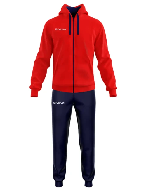 SORRENTO POLARFLEECE Uniszex melegítő szett - Piros / Sötétkék - 4XL