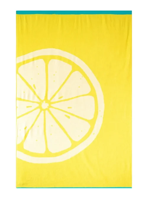 BEACH FRUIT Strandtörölköző (100cm×160cm) - Citrom