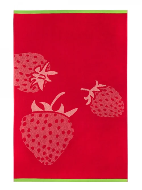 BEACH FRUIT Strandtörölköző (100cm×160cm) - Eper