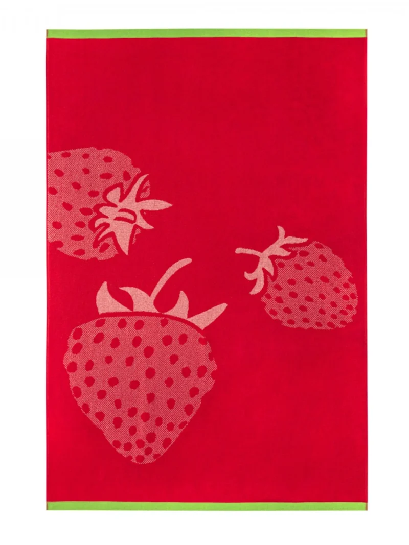 BEACH FRUIT Strandtörölköző (100cm×160cm) - Eper