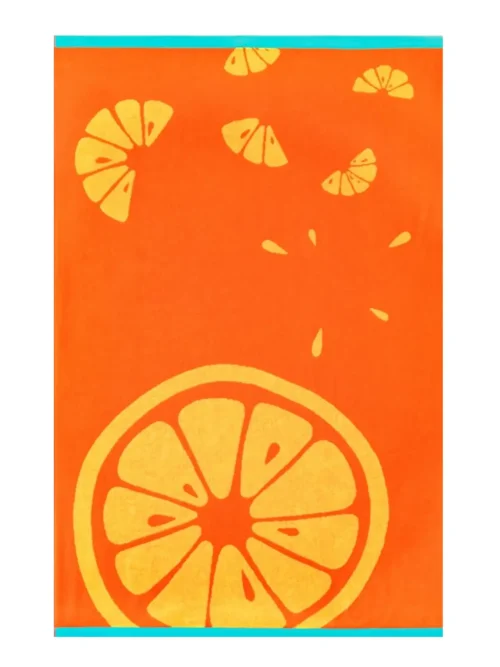 BEACH FRUIT Strandtörölköző (100cm×160cm) - Narancs
