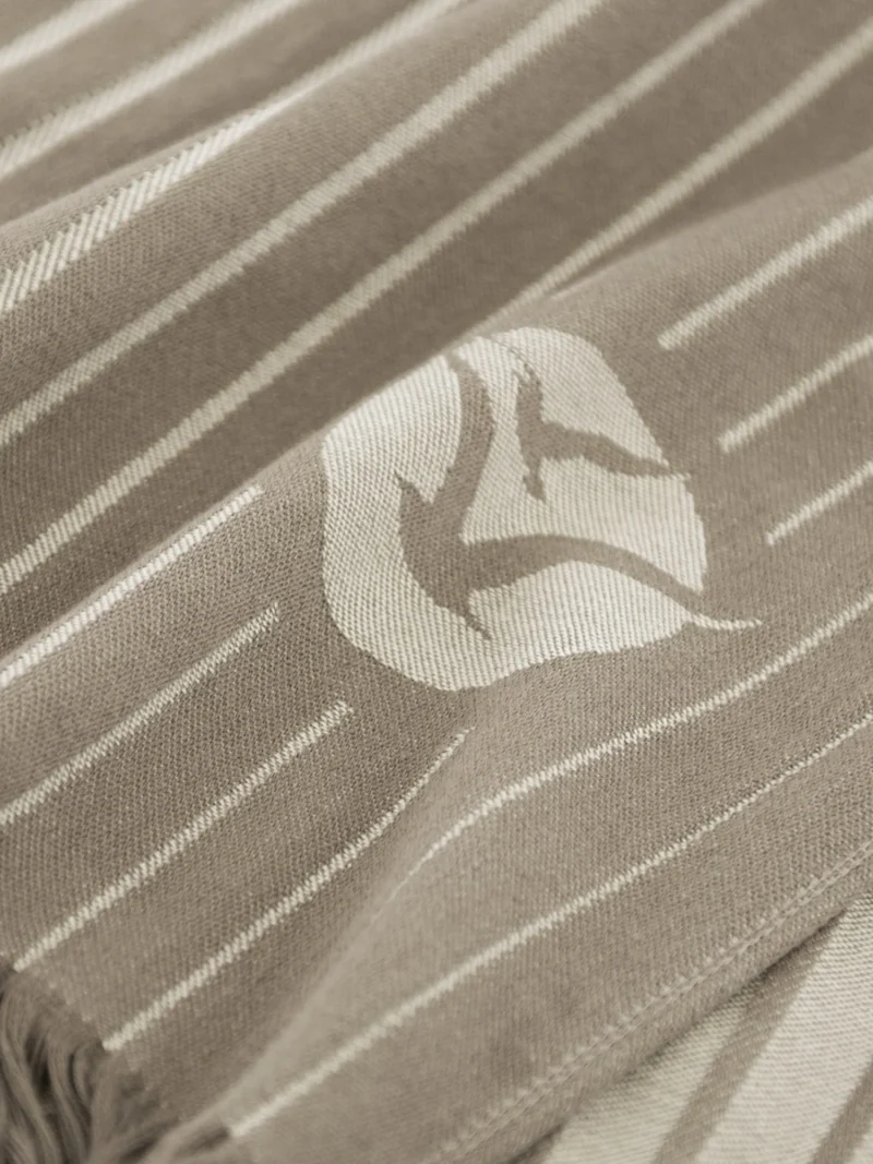 FOUTA Strandtörölköző (100cm×160cm) Pálmalevél mintás - Bézs / Barna - Image 2