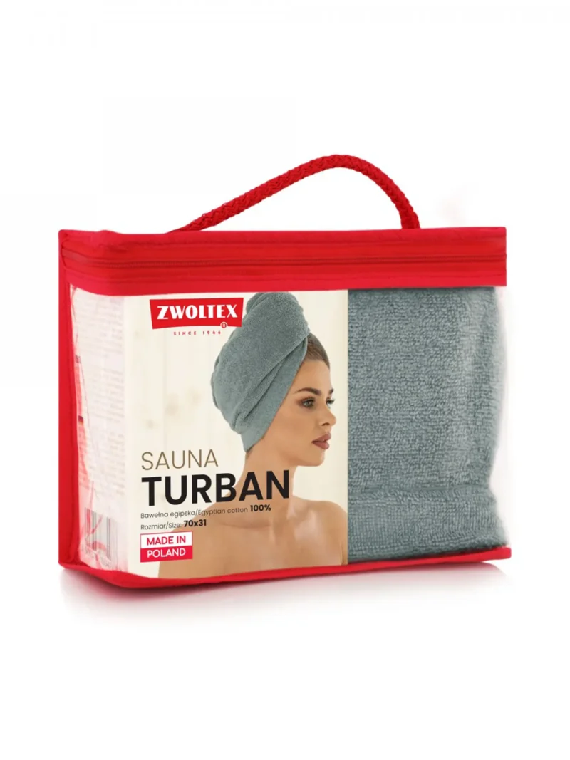 SAUNA Turbán Szaunatörölköző (70cm x 62cm) - Szürke - Image 7