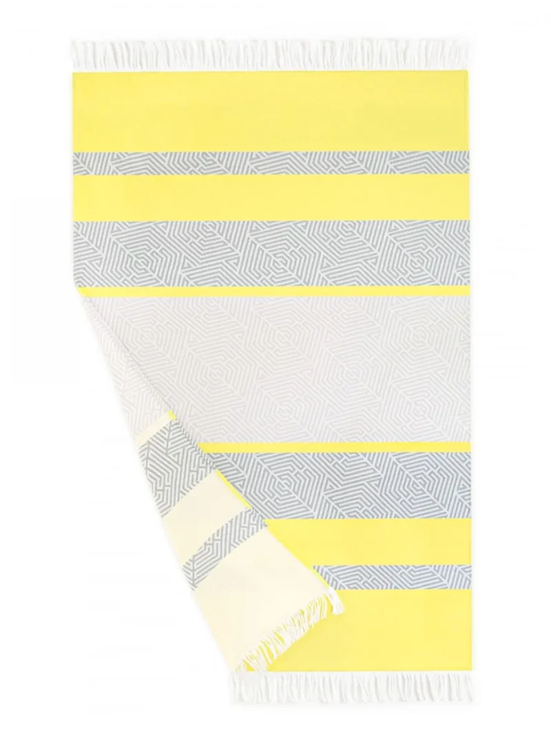 FOUTA Strandtörölköző (100cm×160cm) Csíkos - Sárga