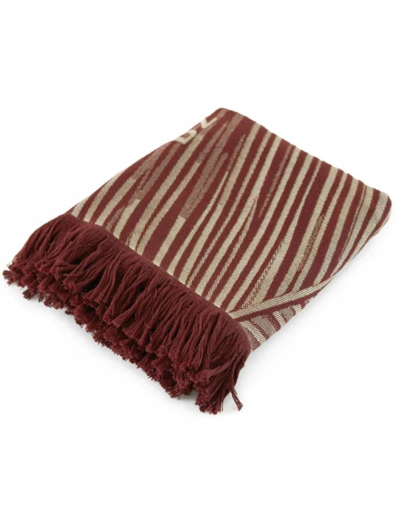 FOUTA Strandtörölköző (100cm×160cm) Pálmalevél - Bordó - Image 2
