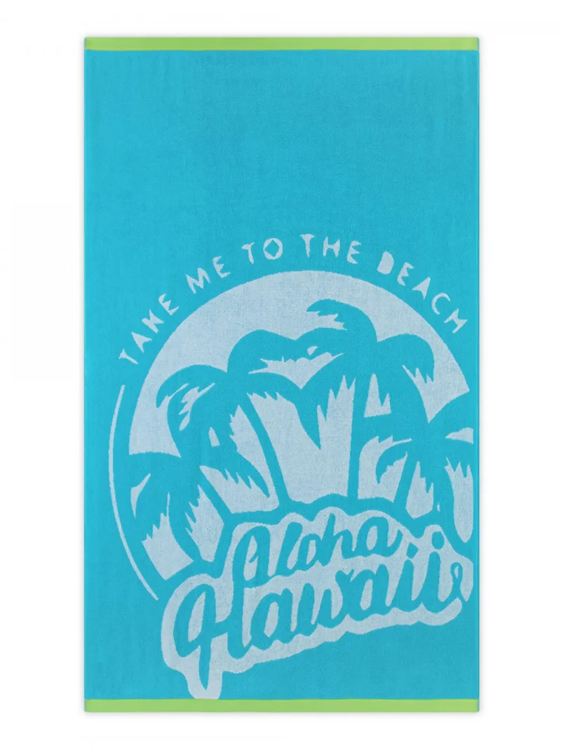 ALOHA Strandtörölköző (100cm x 160cm) - Türkiz