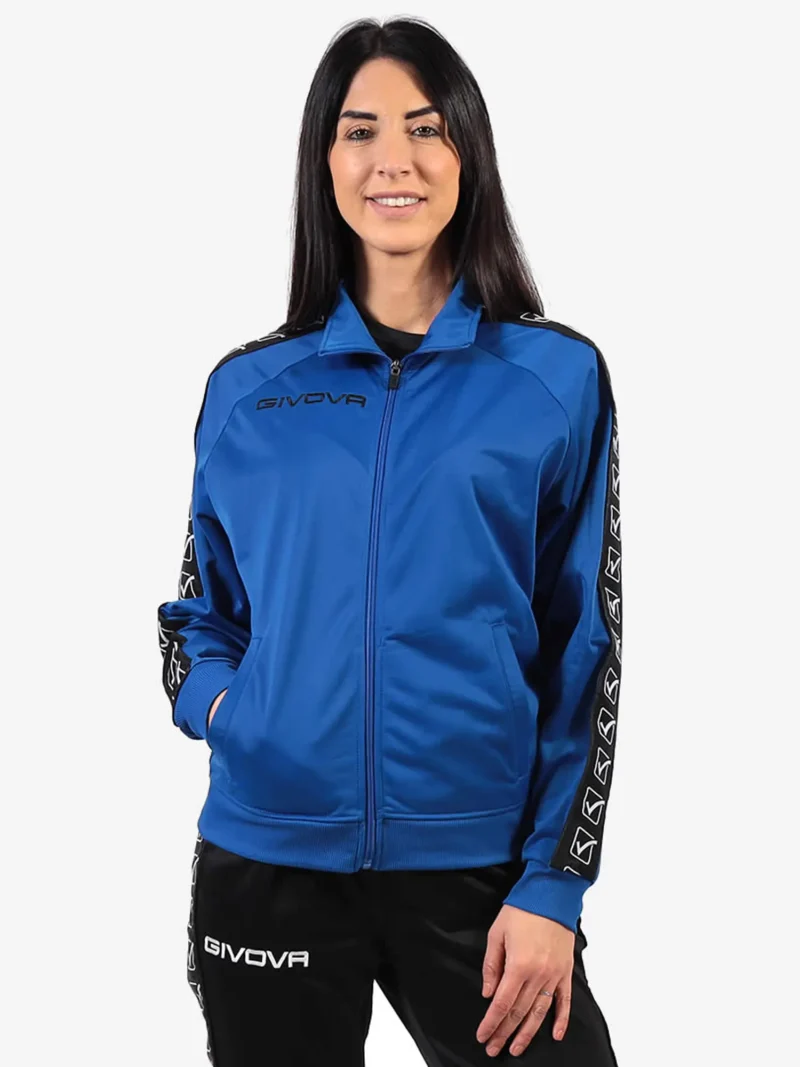 TRICOT BAND Uniszex melegítőfelső - Kék / Fekete csík - Image 2