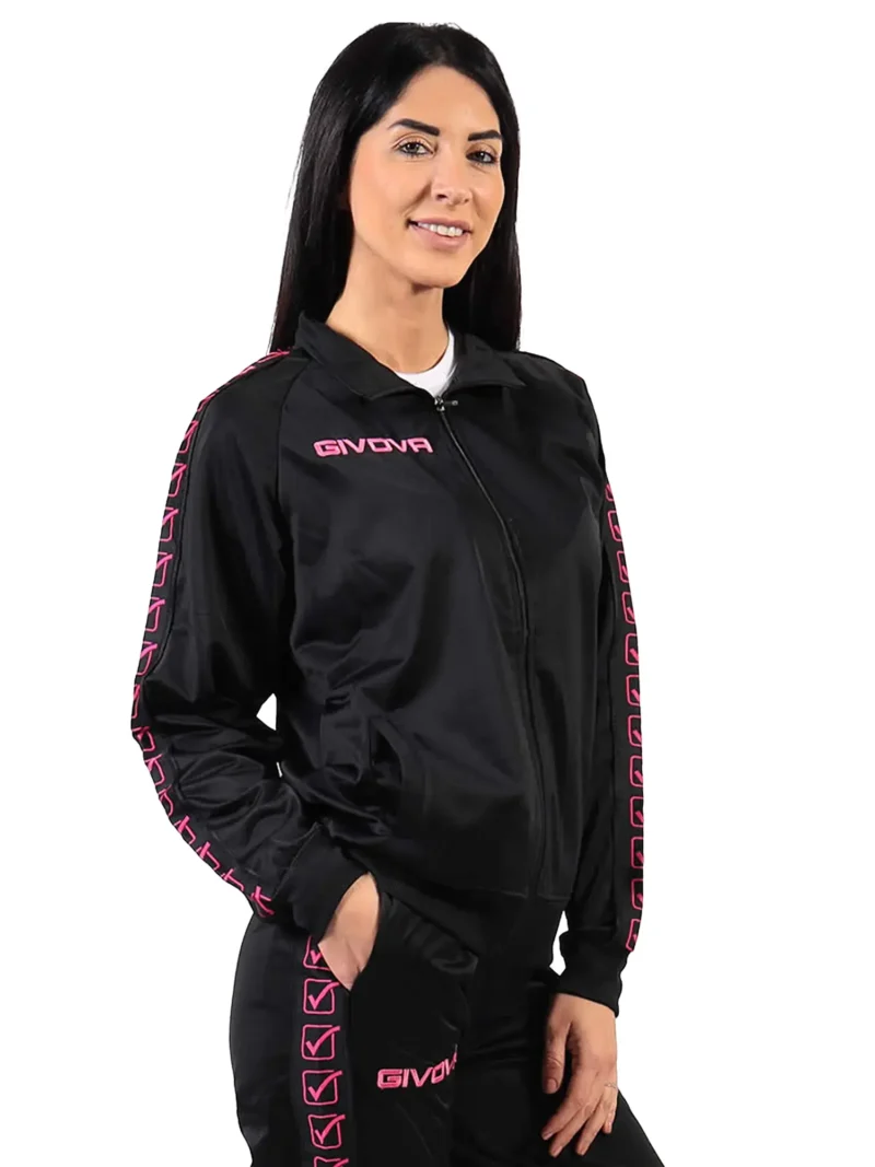 TRICOT BAND Uniszex melegítőfelső - Fekete / Rózsaszín - Image 3