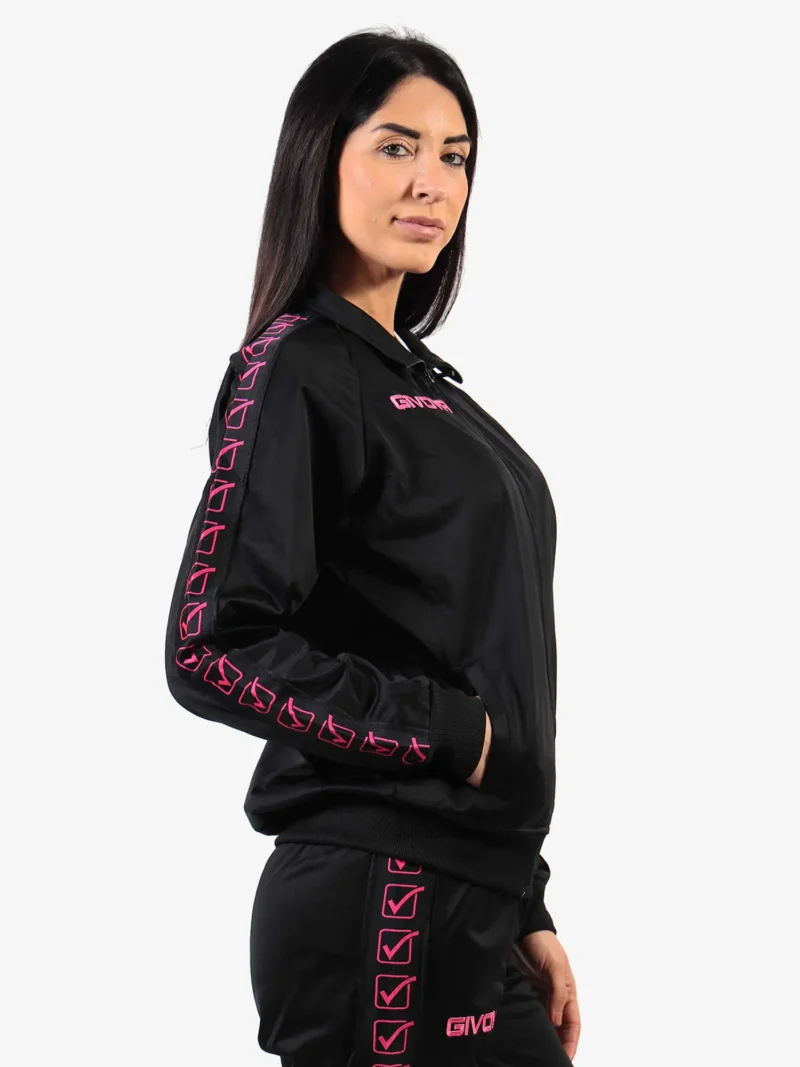 TRICOT BAND Uniszex melegítőfelső - Fekete / Rózsaszín - Image 2