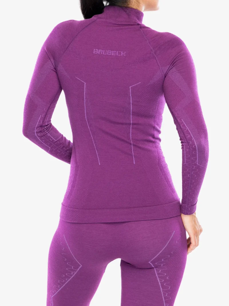 EXTREME MERINO Női merinó gyapjú aláöltözet felső - Bíbor - Image 4