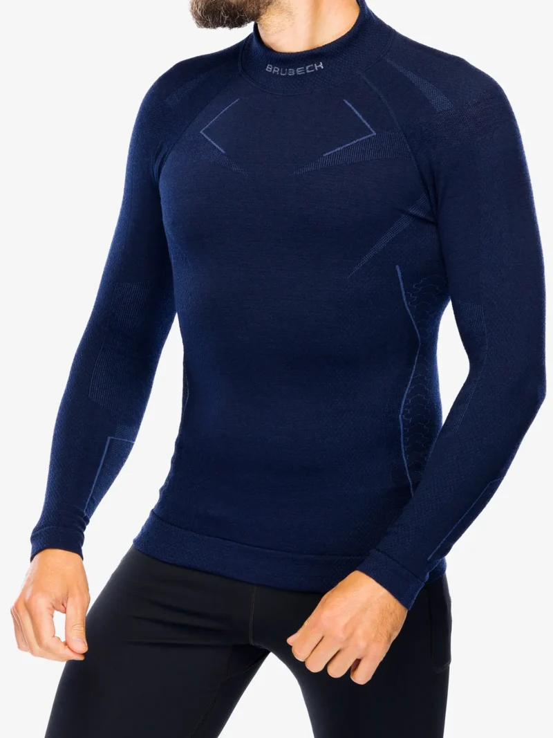EXTREME MERINO Férfi merinó gyapjú aláöltözet felső - Sötétkék - Image 5