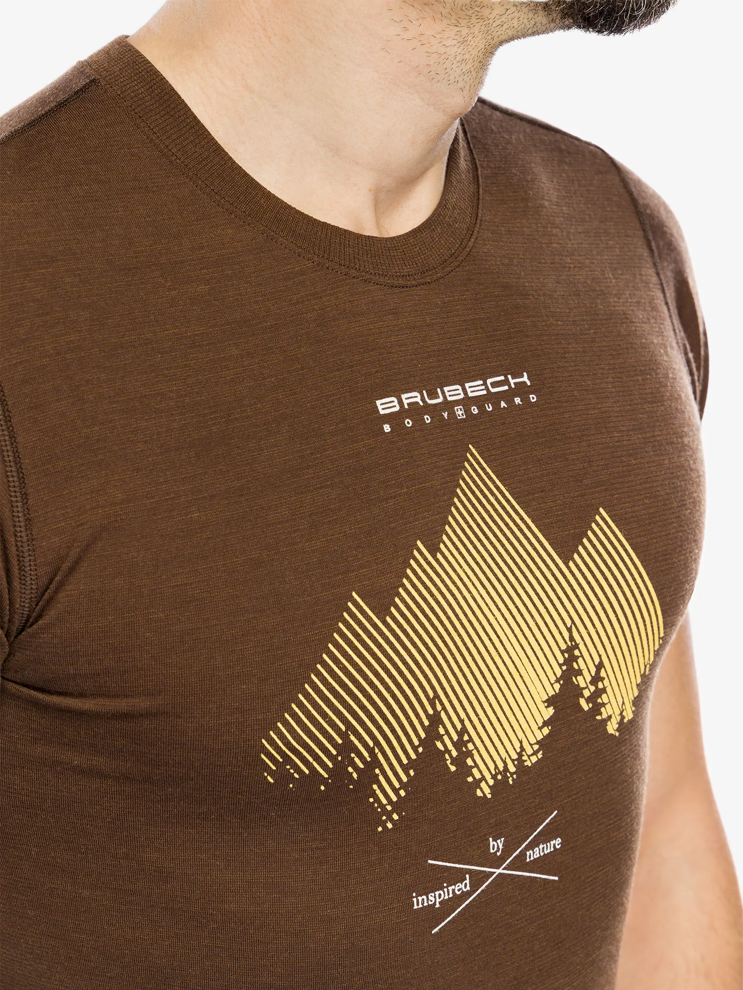 OUTDOOR WOOL PRO Férfi rövid ujjú merinó túrapóló – Barna / Sárga 12 OUTDOOR WOOL PRO Férfi rövid ujjú merinó túrapóló - Barna / Sárga - Image 9