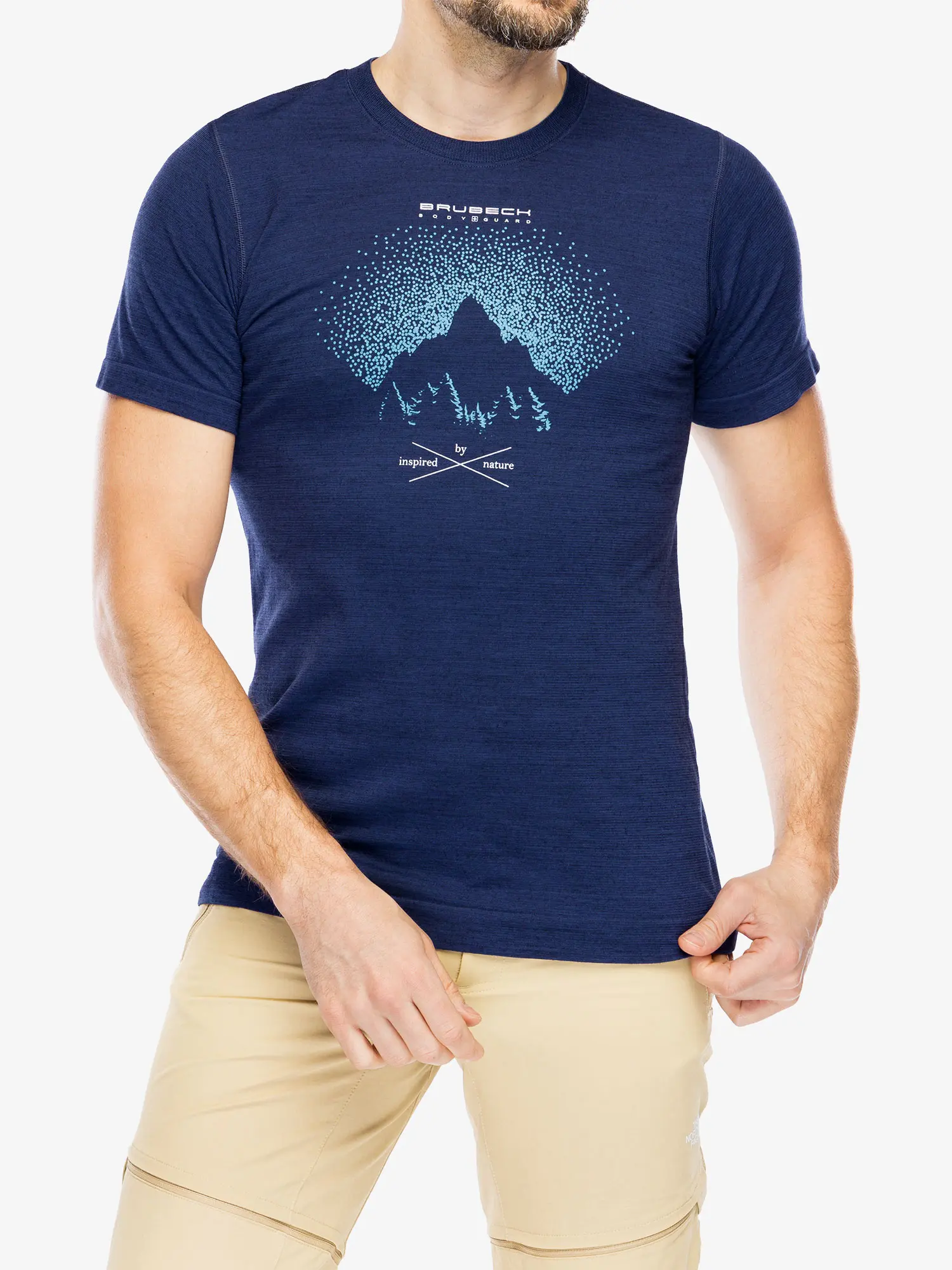 OUTDOOR WOOL PRO Férfi rövid ujjú merinó túrapóló - Sötétkék / Kék - Image 9