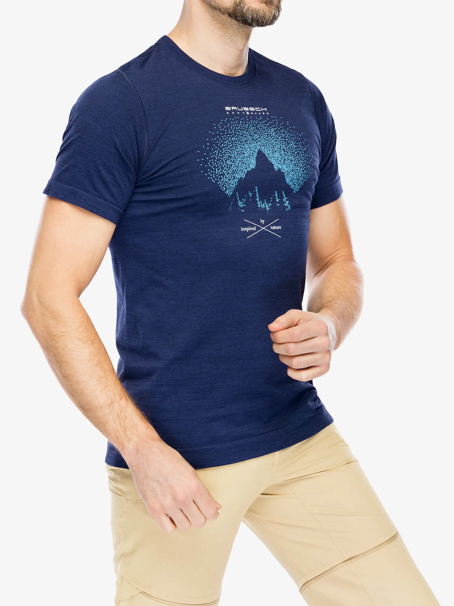 OUTDOOR WOOL PRO Férfi rövid ujjú merinó túrapóló - Sötétkék / Kék - Image 11