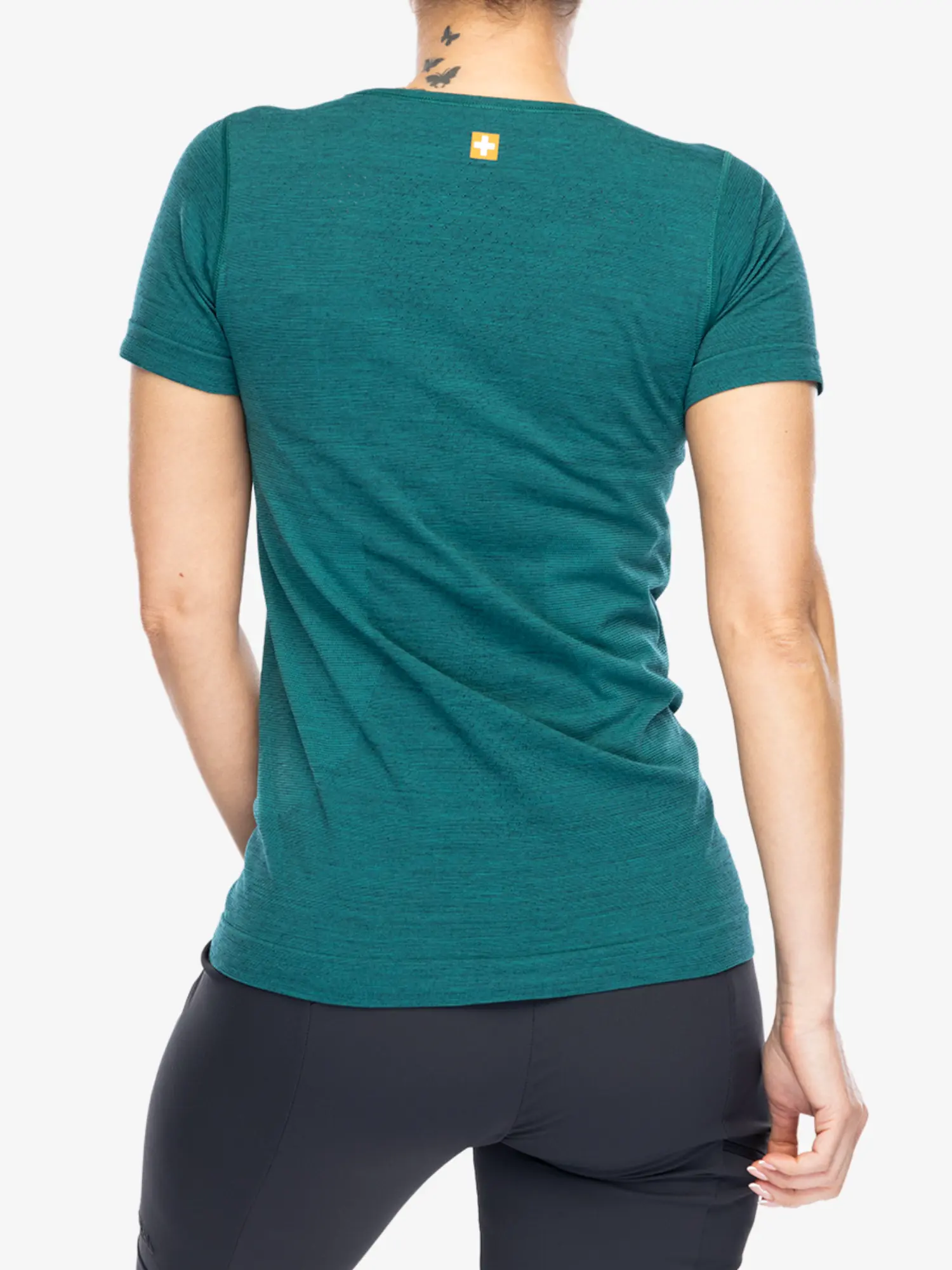 OUTDOOR WOOL PRO Női rövid ujjú merinó túrapóló – Türkiz / Kék 12 OUTDOOR WOOL PRO Női rövid ujjú merinó túrapóló - Türkiz / Kék - Image 9