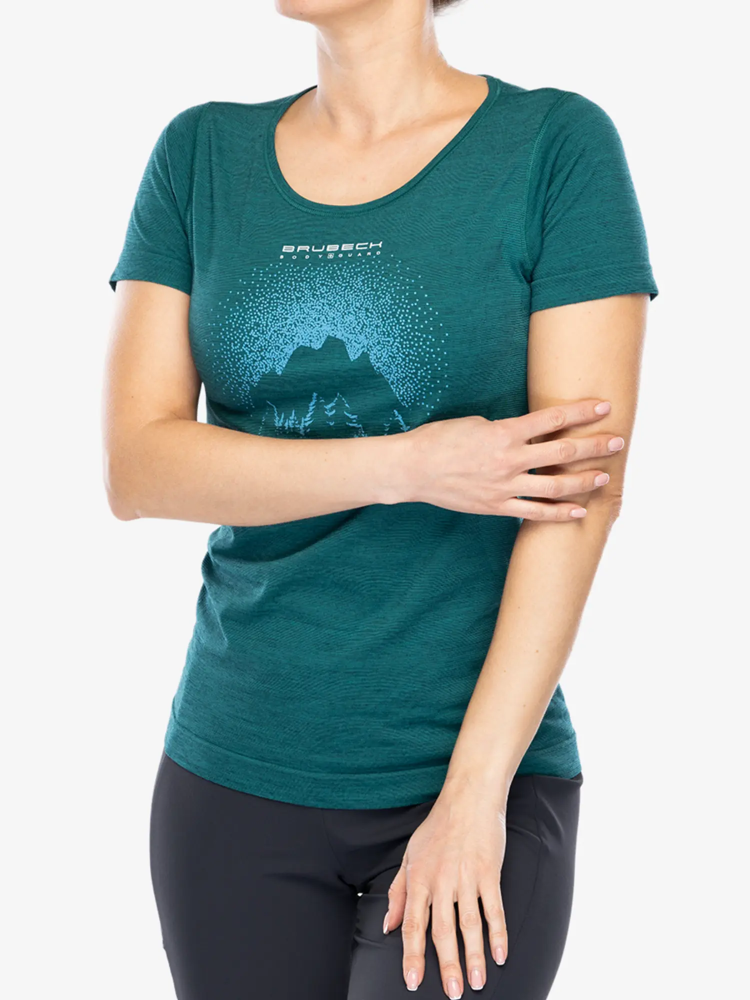 OUTDOOR WOOL PRO Női rövid ujjú merinó túrapóló – Türkiz / Kék 14 OUTDOOR WOOL PRO Női rövid ujjú merinó túrapóló - Türkiz / Kék - Image 11