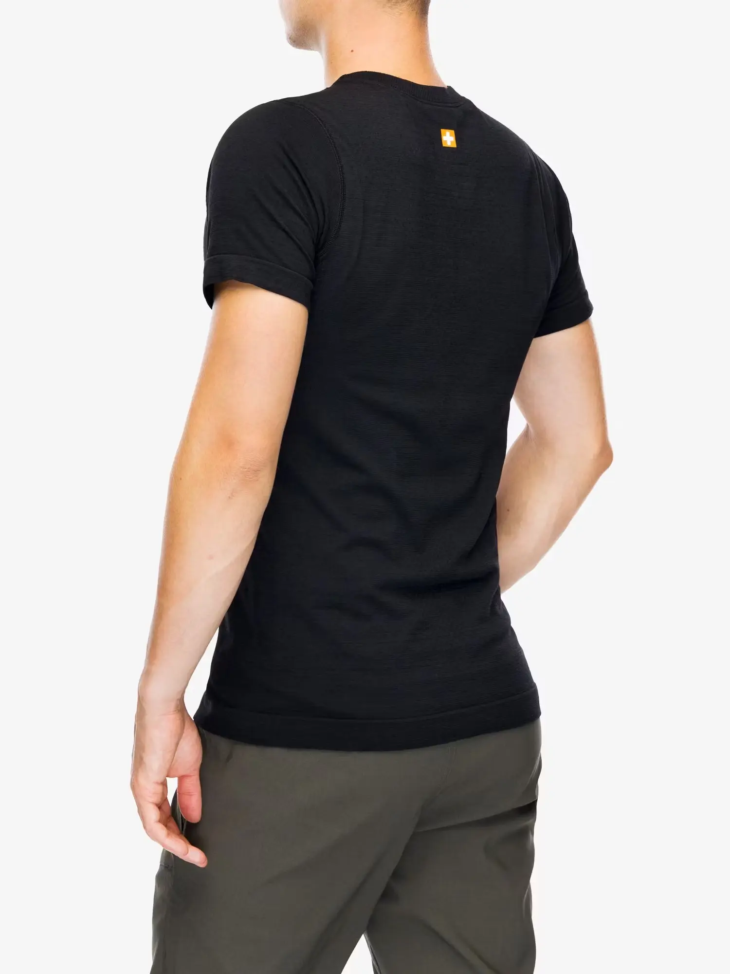 OUTDOOR WOOL PRO Férfi rövid ujjú merinó túrapóló - Fekete / Piros - Image 7