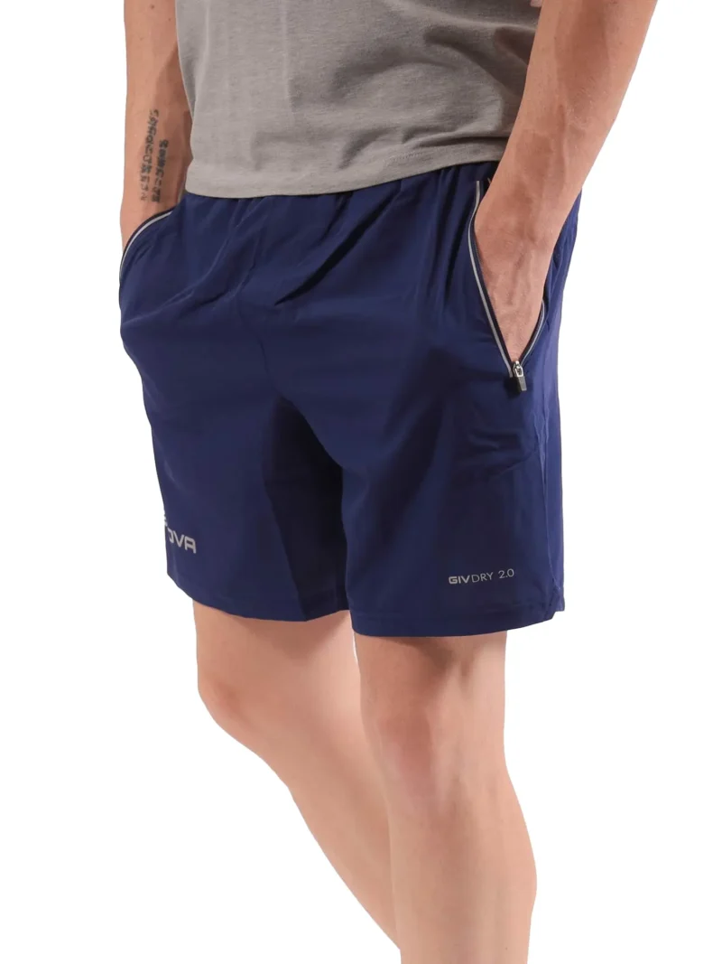 BERMUDA TOP Uniszex fitness rövidnadrág short - Sötétkék - Image 2