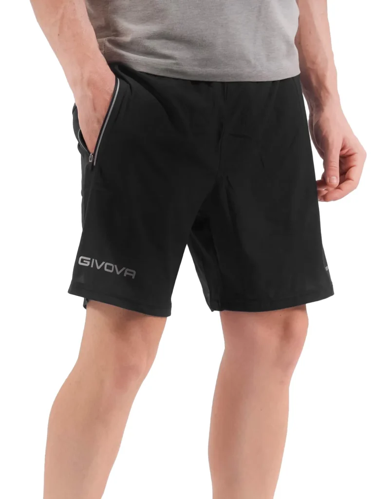 BERMUDA TOP Uniszex fitness rövidnadrág short - Fekete