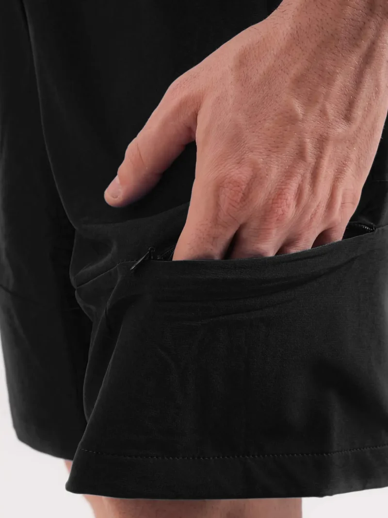 TECNICO Uniszex fitness rövidnadrág short - Fekete - Image 3