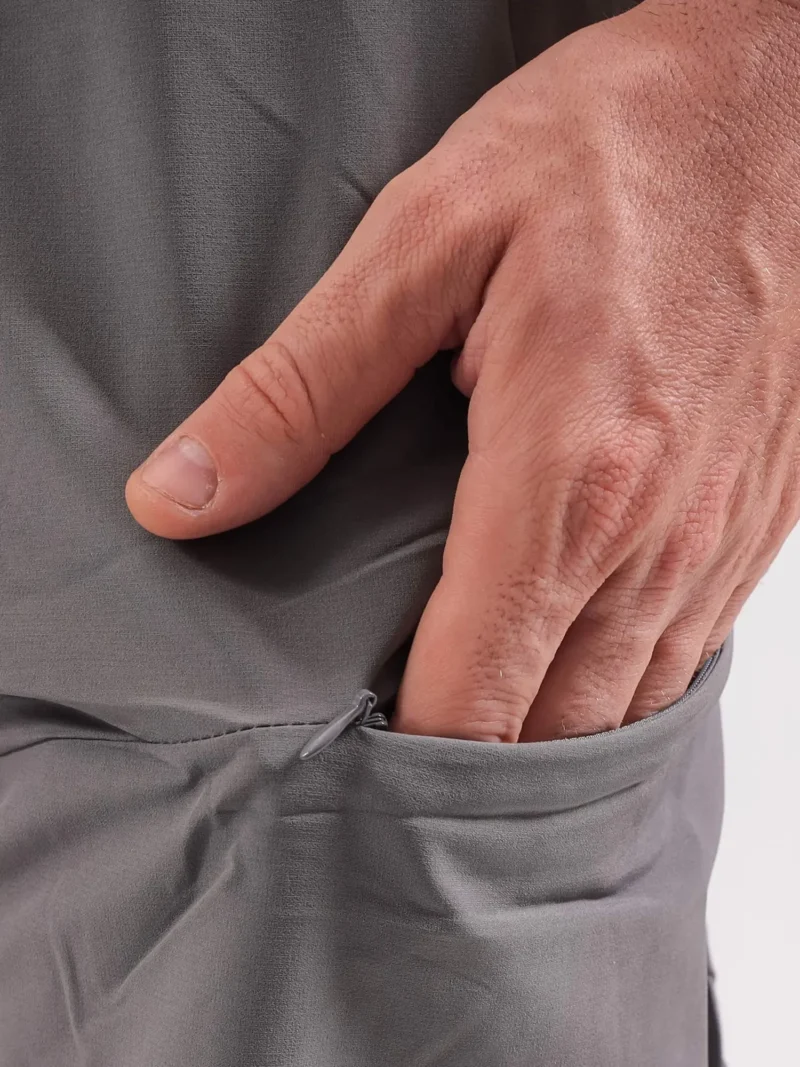 TECNICO Uniszex fitness rövidnadrág short - Szürke - Image 2