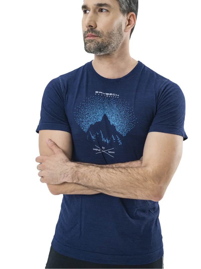 OUTDOOR WOOL PRO Férfi rövid ujjú merinó túrapóló - Sötétkék / Kék - Image 3