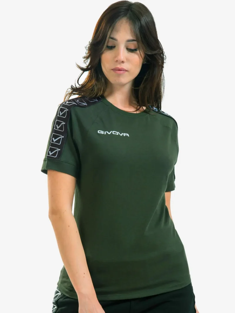 COTTON BAND Uniszex pamut rövid ujjú póló - Khaki - Image 2