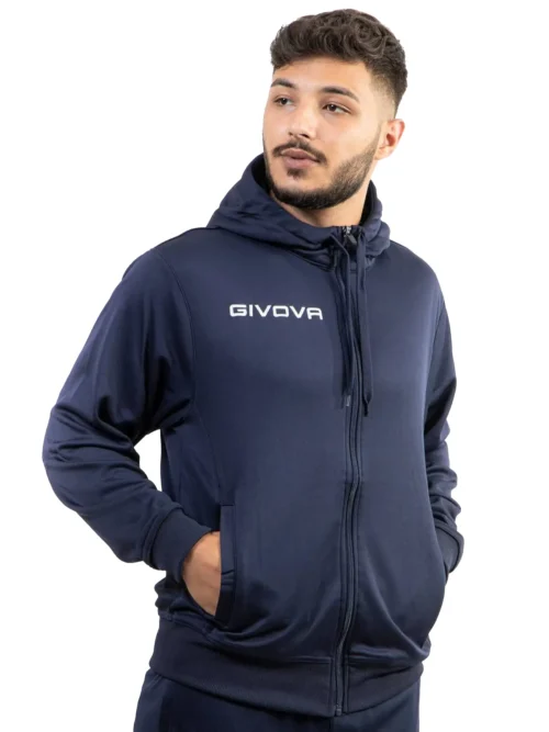 FELPA 500 POLARFLEECE Uniszex kapucnis cipzáras polár sportpulóver - Sötétkék