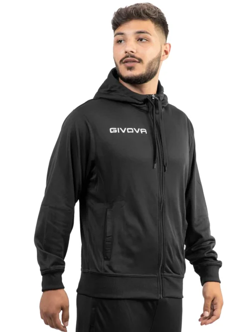 FELPA 500 POLARFLEECE Uniszex kapucnis cipzáras polár sportpulóver - Fekete