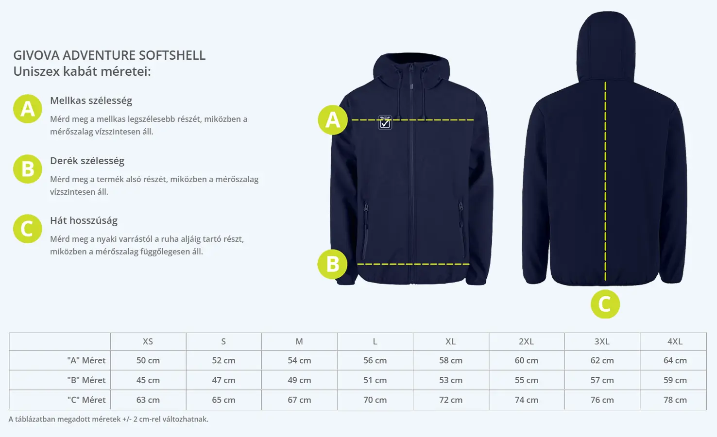 ADVENTURE SOFTSHELL Uniszex víz- és szélálló túradzseki – Neonsárga 19