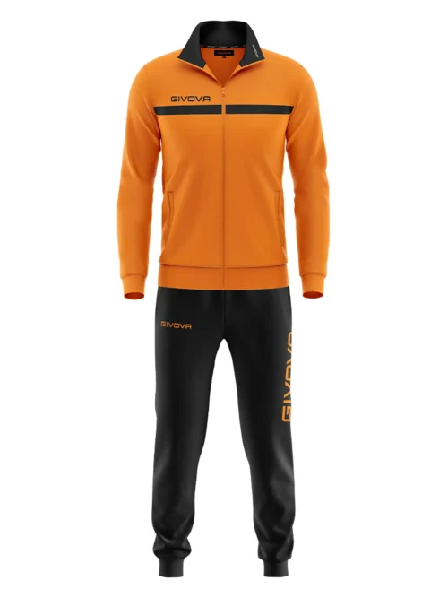 TUTA ONE POLARFLEECE Uniszex melegítő szett - Narancs / Fekete - 3XS