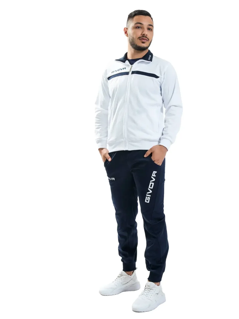 TUTA ONE POLARFLEECE Uniszex melegítő szett - Fehér / Sötétkék