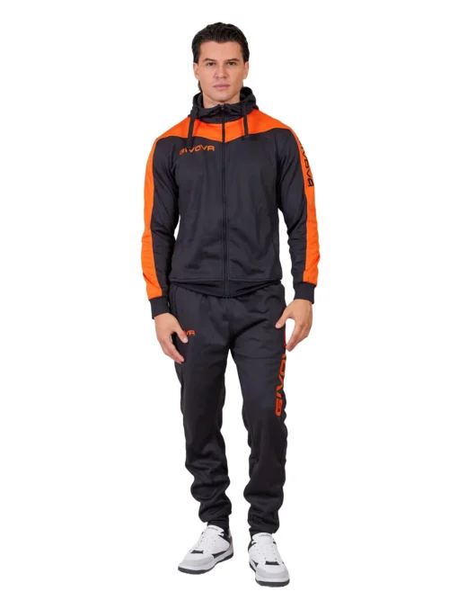 TUTA ROMA POLARFLEECE Uniszex melegítő szett - Fekete / Narancs