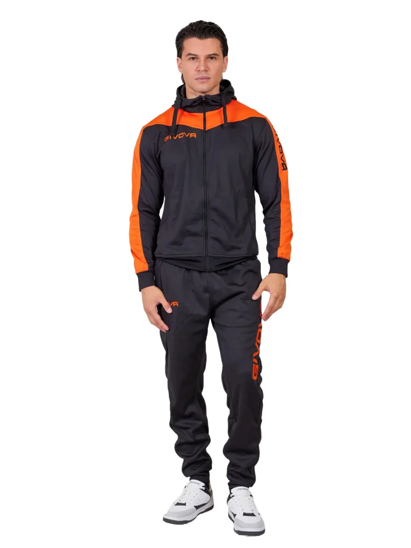TUTA ROMA POLARFLEECE Uniszex melegítő szett - Fekete / Narancs