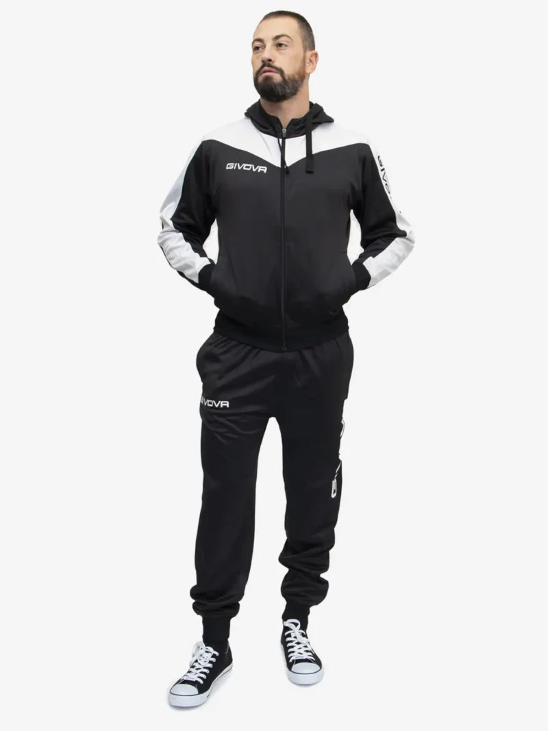 TUTA ROMA POLARFLEECE Uniszex melegítő szett - Fekete / Fehér - Image 4